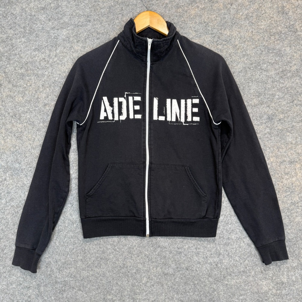 Vintage Adeline Sweatshirt Womens Small Embroidered Skate 90s Full Zip‎ Made USA